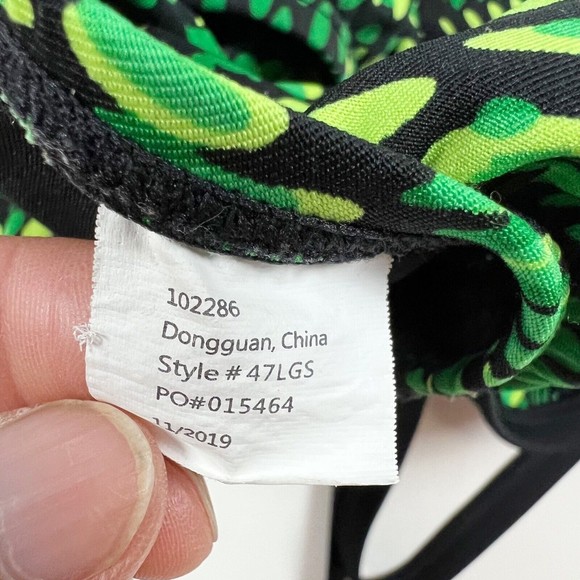 Rise Aquatics 1pc Swimsuit Womens 30 Training Flyback Green Yellow Dots Optical - Picture 4 of 5